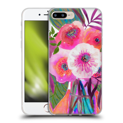 Suzanne Allard Floral Graphics Sunrise Bouquet Purples Soft Gel Case for Apple iPhone 7 Plus / iPhone 8 Plus