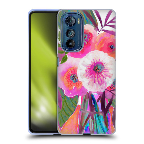 Suzanne Allard Floral Graphics Sunrise Bouquet Purples Soft Gel Case for Motorola Edge 30