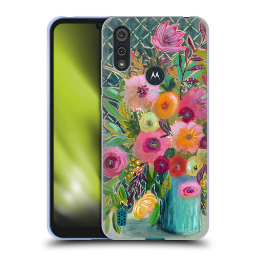 Suzanne Allard Floral Graphics Hope Springs Soft Gel Case for Motorola Moto E6s (2020)