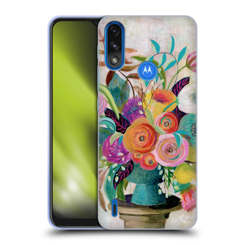 Suzanne Allard Floral Graphics Charleston Glory Soft Gel Case for Motorola Moto E7 Power / Moto E7i Power