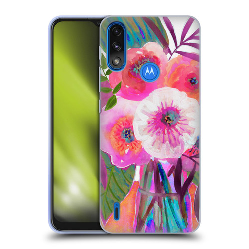 Suzanne Allard Floral Graphics Sunrise Bouquet Purples Soft Gel Case for Motorola Moto E7 Power / Moto E7i Power