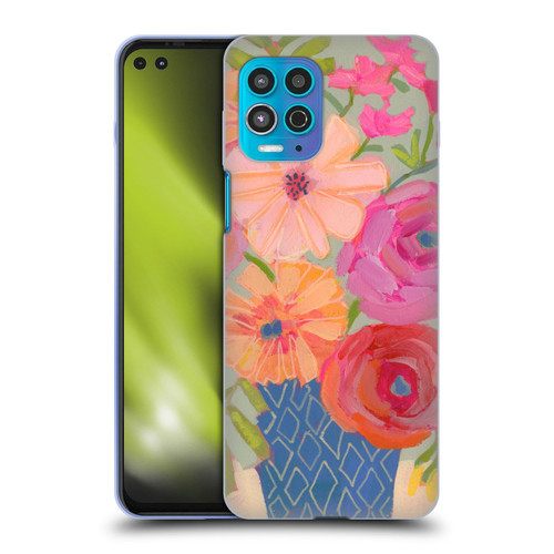 Suzanne Allard Floral Graphics Blue Diamond Soft Gel Case for Motorola Moto G100