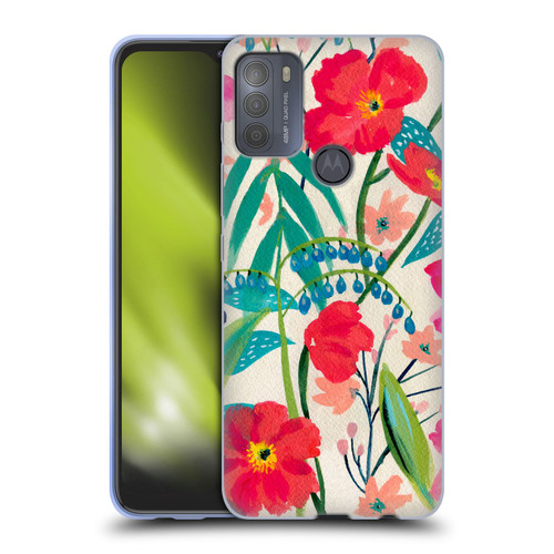 Suzanne Allard Floral Graphics Garden Party Soft Gel Case for Motorola Moto G50