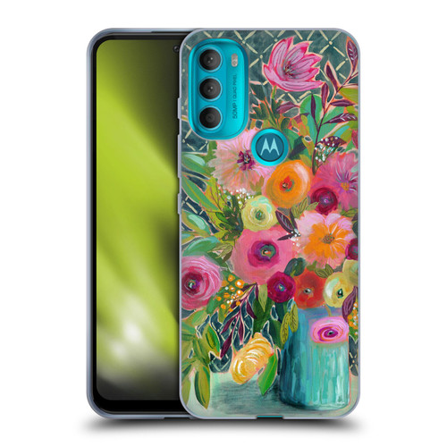 Suzanne Allard Floral Graphics Hope Springs Soft Gel Case for Motorola Moto G71 5G