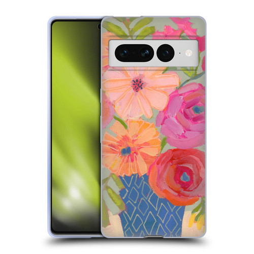 Suzanne Allard Floral Graphics Blue Diamond Soft Gel Case for Google Pixel 7 Pro