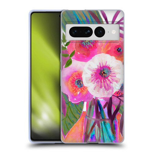 Suzanne Allard Floral Graphics Sunrise Bouquet Purples Soft Gel Case for Google Pixel 7 Pro