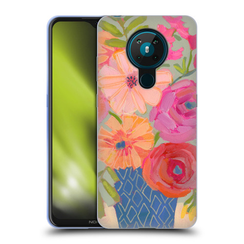 Suzanne Allard Floral Graphics Blue Diamond Soft Gel Case for Nokia 5.3