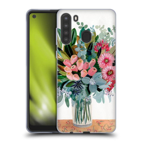 Suzanne Allard Floral Graphics Magnolia Surrender Soft Gel Case for Samsung Galaxy A21 (2020)