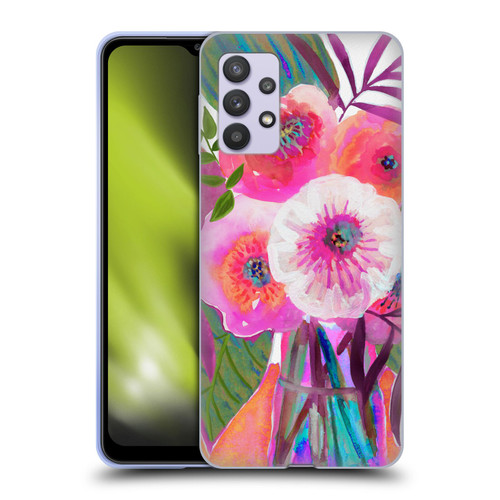 Suzanne Allard Floral Graphics Sunrise Bouquet Purples Soft Gel Case for Samsung Galaxy A32 5G / M32 5G (2021)