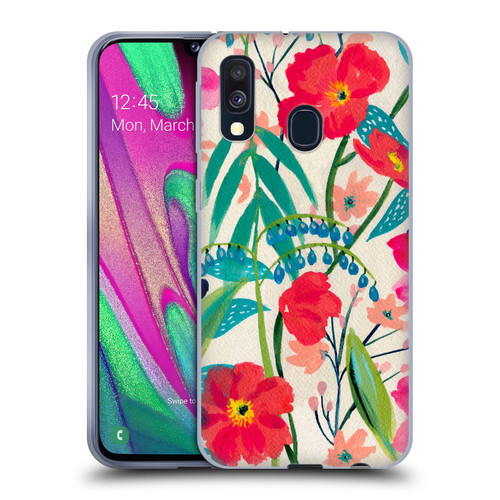 Suzanne Allard Floral Graphics Garden Party Soft Gel Case for Samsung Galaxy A40 (2019)