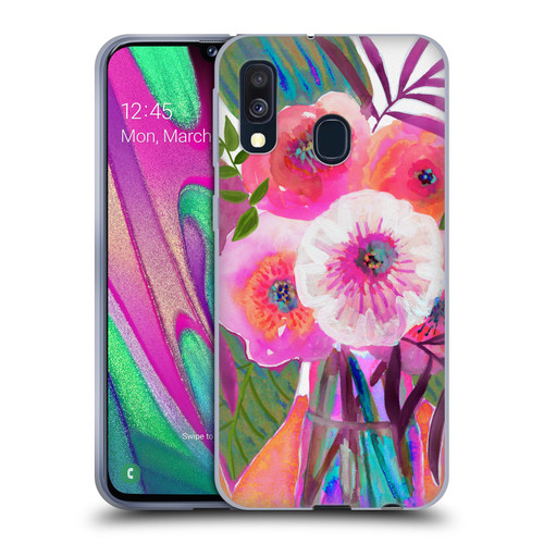 Suzanne Allard Floral Graphics Sunrise Bouquet Purples Soft Gel Case for Samsung Galaxy A40 (2019)