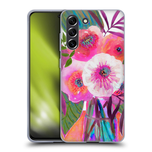 Suzanne Allard Floral Graphics Sunrise Bouquet Purples Soft Gel Case for Samsung Galaxy S21 FE 5G