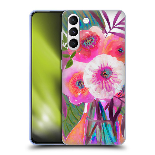 Suzanne Allard Floral Graphics Sunrise Bouquet Purples Soft Gel Case for Samsung Galaxy S21 5G