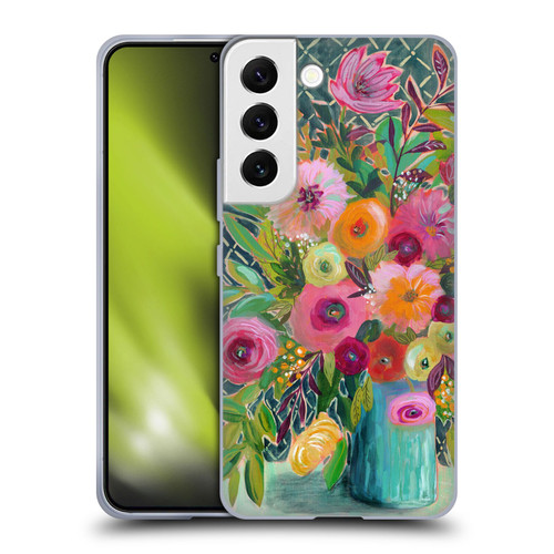 Suzanne Allard Floral Graphics Hope Springs Soft Gel Case for Samsung Galaxy S22 5G