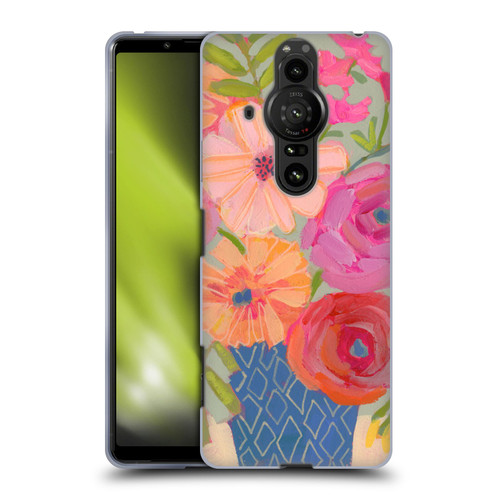 Suzanne Allard Floral Graphics Blue Diamond Soft Gel Case for Sony Xperia Pro-I