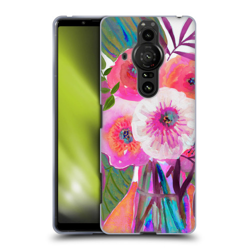 Suzanne Allard Floral Graphics Sunrise Bouquet Purples Soft Gel Case for Sony Xperia Pro-I