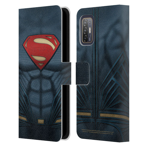 Batman V Superman: Dawn of Justice Graphics Superman Costume Leather Book Wallet Case Cover For HTC Desire 21 Pro 5G