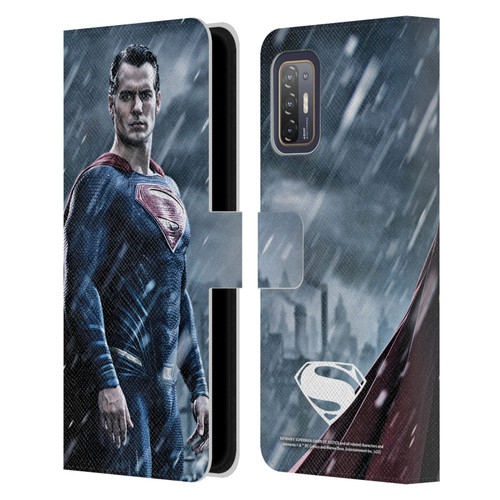 Batman V Superman: Dawn of Justice Graphics Superman Leather Book Wallet Case Cover For HTC Desire 21 Pro 5G