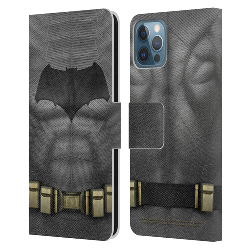 Batman V Superman: Dawn of Justice Graphics Batman Costume Leather Book Wallet Case Cover For Apple iPhone 12 / iPhone 12 Pro