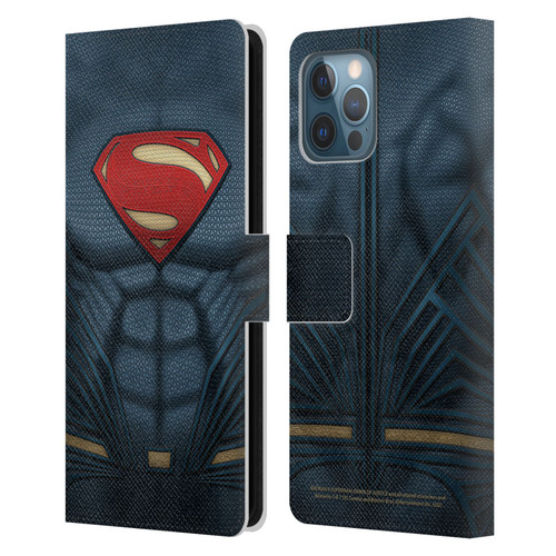 Batman V Superman: Dawn of Justice Graphics Superman Costume Leather Book Wallet Case Cover For Apple iPhone 12 Pro Max