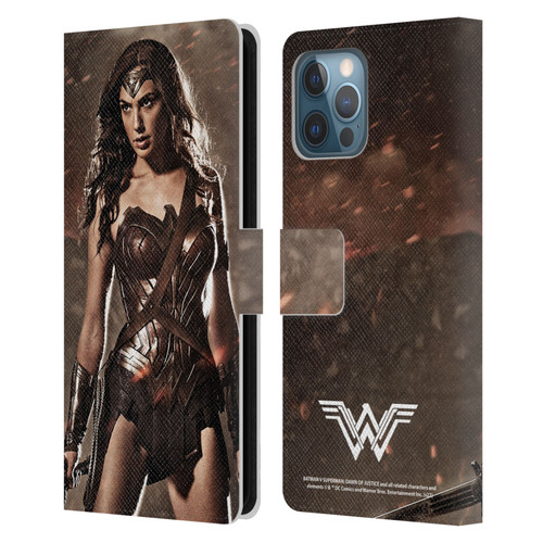 Batman V Superman: Dawn of Justice Graphics Wonder Woman Leather Book Wallet Case Cover For Apple iPhone 12 Pro Max