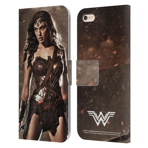 Batman V Superman: Dawn of Justice Graphics Wonder Woman Leather Book Wallet Case Cover For Apple iPhone 6 Plus / iPhone 6s Plus