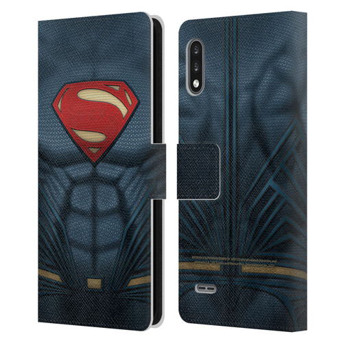 Batman V Superman: Dawn of Justice Graphics Superman Costume Leather Book Wallet Case Cover For LG K22