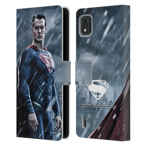 Batman V Superman: Dawn of Justice Graphics Superman Leather Book Wallet Case Cover For Nokia C2 2nd Edition