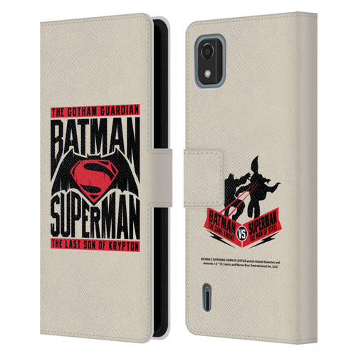 Batman V Superman: Dawn of Justice Graphics Typography Leather Book Wallet Case Cover For Nokia C2 2nd Edition