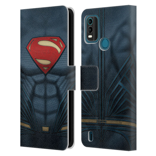 Batman V Superman: Dawn of Justice Graphics Superman Costume Leather Book Wallet Case Cover For Nokia G11 Plus