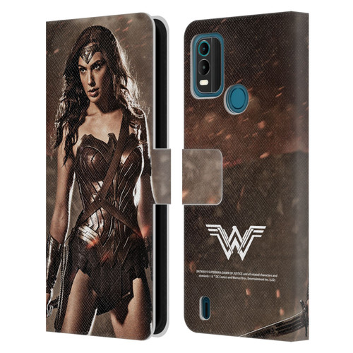 Batman V Superman: Dawn of Justice Graphics Wonder Woman Leather Book Wallet Case Cover For Nokia G11 Plus