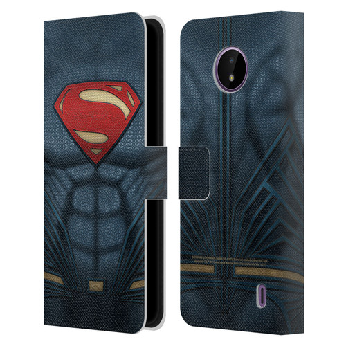Batman V Superman: Dawn of Justice Graphics Superman Costume Leather Book Wallet Case Cover For Nokia C10 / C20