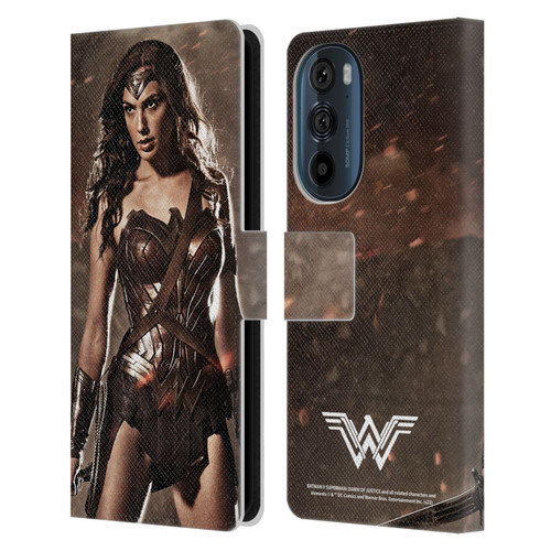 Batman V Superman: Dawn of Justice Graphics Wonder Woman Leather Book Wallet Case Cover For Motorola Edge 30