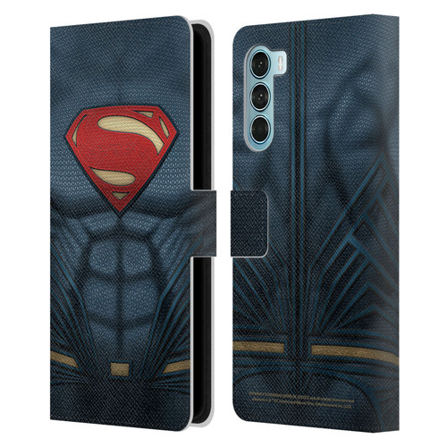 Batman V Superman: Dawn of Justice Graphics Superman Costume Leather Book Wallet Case Cover For Motorola Edge S30 / Moto G200 5G