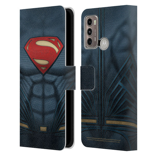Batman V Superman: Dawn of Justice Graphics Superman Costume Leather Book Wallet Case Cover For Motorola Moto G60 / Moto G40 Fusion