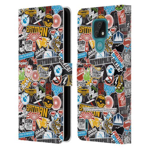 Batman V Superman: Dawn of Justice Graphics Sticker Collage Leather Book Wallet Case Cover For Motorola Moto E7
