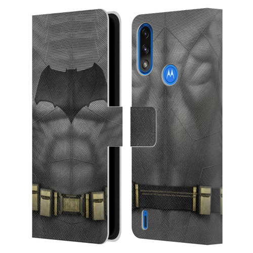 Batman V Superman: Dawn of Justice Graphics Batman Costume Leather Book Wallet Case Cover For Motorola Moto E7 Power / Moto E7i Power