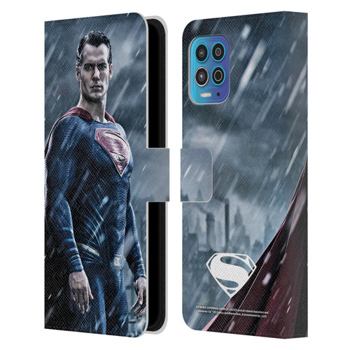 Batman V Superman: Dawn of Justice Graphics Superman Leather Book Wallet Case Cover For Motorola Moto G100