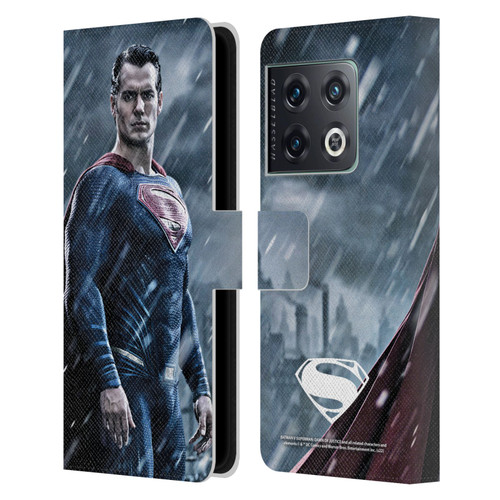 Batman V Superman: Dawn of Justice Graphics Superman Leather Book Wallet Case Cover For OnePlus 10 Pro