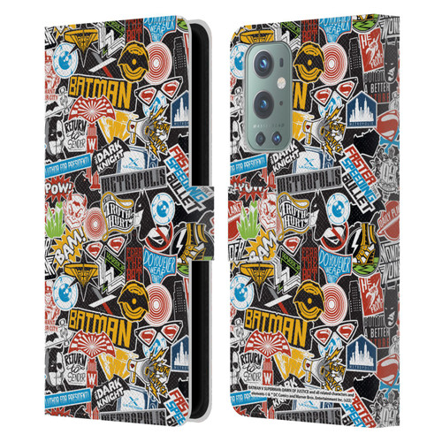 Batman V Superman: Dawn of Justice Graphics Sticker Collage Leather Book Wallet Case Cover For OnePlus 9