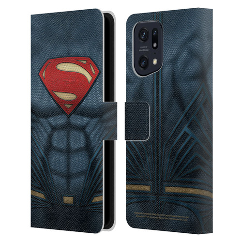 Batman V Superman: Dawn of Justice Graphics Superman Costume Leather Book Wallet Case Cover For OPPO Find X5