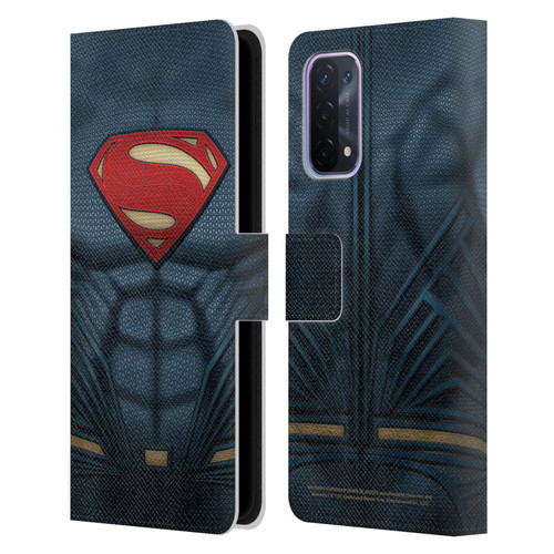 Batman V Superman: Dawn of Justice Graphics Superman Costume Leather Book Wallet Case Cover For OPPO A54 5G