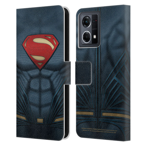 Batman V Superman: Dawn of Justice Graphics Superman Costume Leather Book Wallet Case Cover For OPPO Reno8 4G