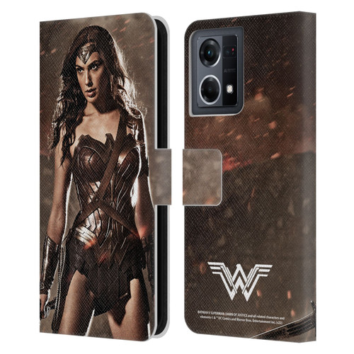 Batman V Superman: Dawn of Justice Graphics Wonder Woman Leather Book Wallet Case Cover For OPPO Reno8 4G
