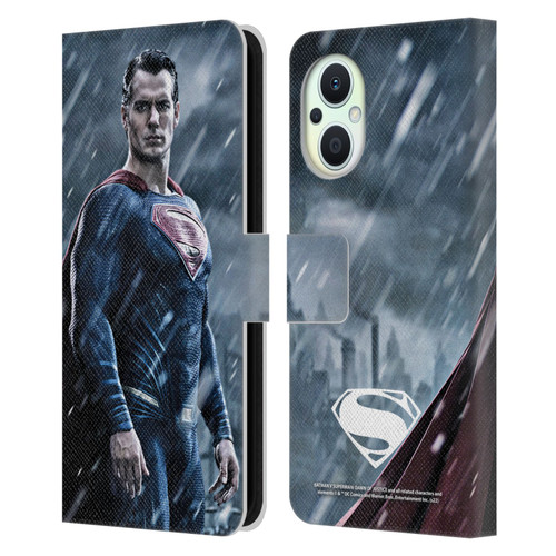 Batman V Superman: Dawn of Justice Graphics Superman Leather Book Wallet Case Cover For OPPO Reno8 Lite