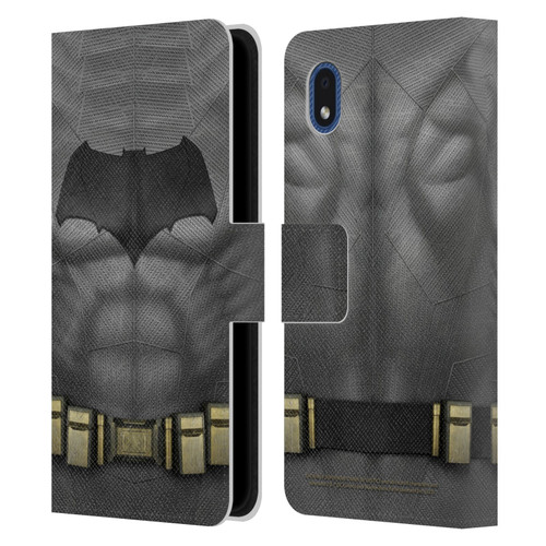 Batman V Superman: Dawn of Justice Graphics Batman Costume Leather Book Wallet Case Cover For Samsung Galaxy A01 Core (2020)