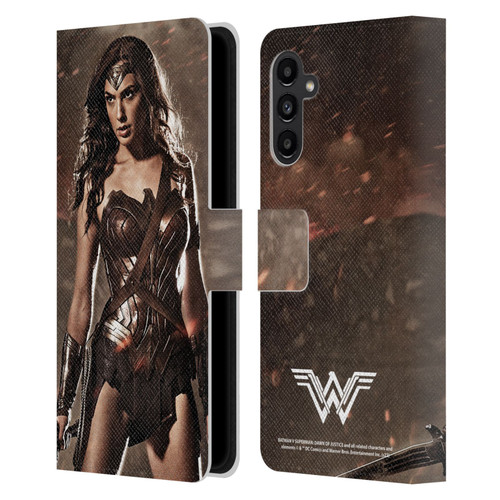Batman V Superman: Dawn of Justice Graphics Wonder Woman Leather Book Wallet Case Cover For Samsung Galaxy A13 5G (2021)