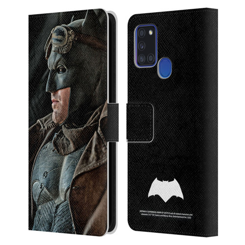 Batman V Superman: Dawn of Justice Graphics Batman Leather Book Wallet Case Cover For Samsung Galaxy A21s (2020)