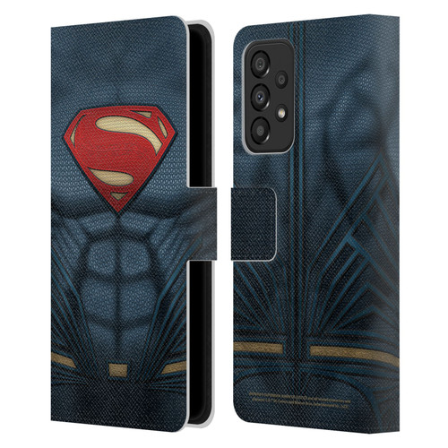 Batman V Superman: Dawn of Justice Graphics Superman Costume Leather Book Wallet Case Cover For Samsung Galaxy A33 5G (2022)
