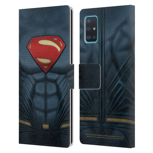 Batman V Superman: Dawn of Justice Graphics Superman Costume Leather Book Wallet Case Cover For Samsung Galaxy A51 (2019)